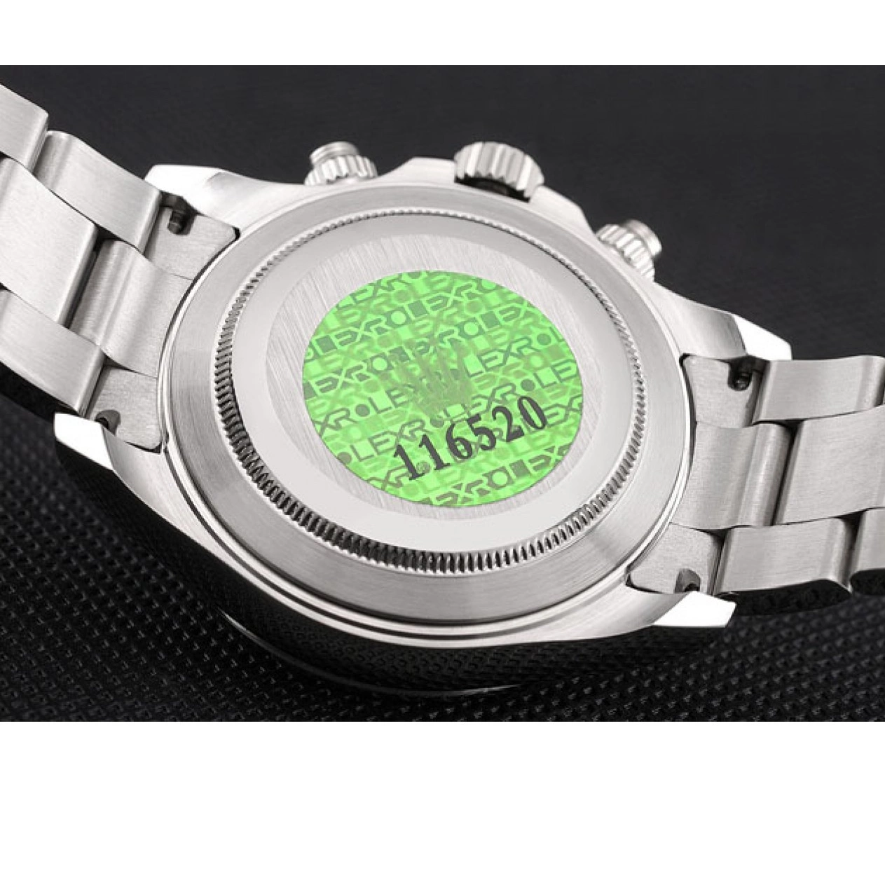 Aaa replica watch Steel 80296 Daytona Rolex Dial Swiss Stainless Black Bracelet 0608